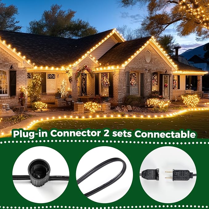 C9 Clear Christmas String Light, 50 Ft Vintage Christmas Tree Lights, Outdoor - Image 4