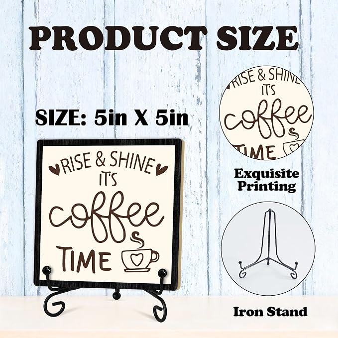 Coffee Desk Decor Sign, Coffee Time Sign - Image 2