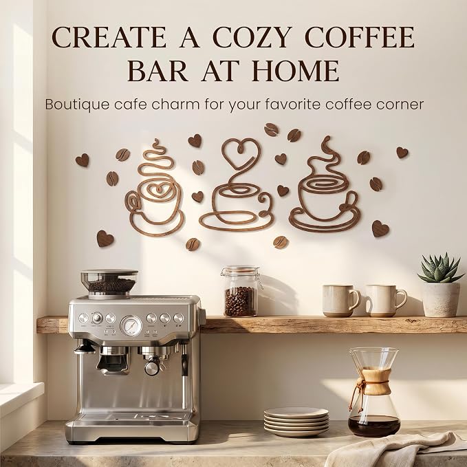 Woodamore Vintage Coffee Line Art Signs - Image 3