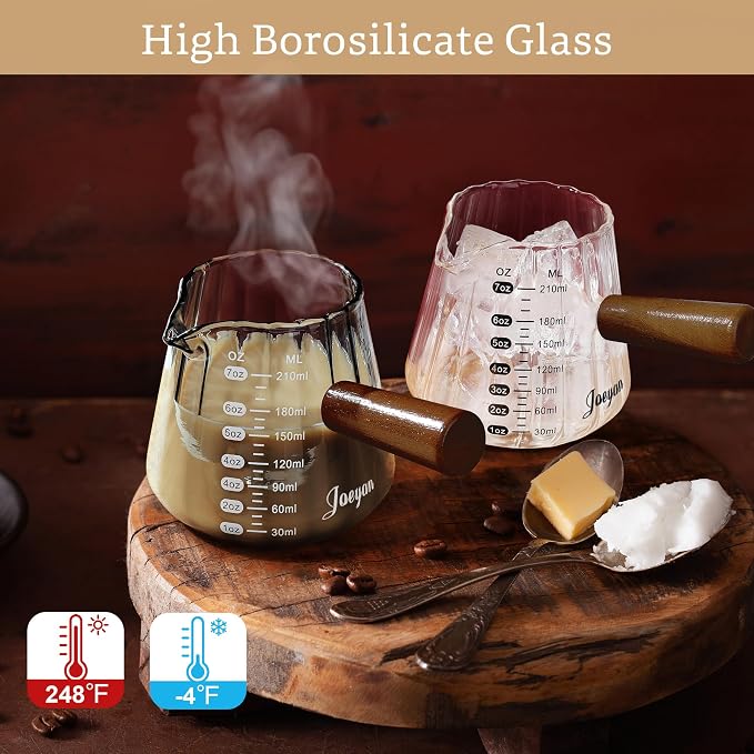 Joeyan 7 oz Espresso Cups, Glass Measuring Cup, Espresso Shot Cup - Image 4
