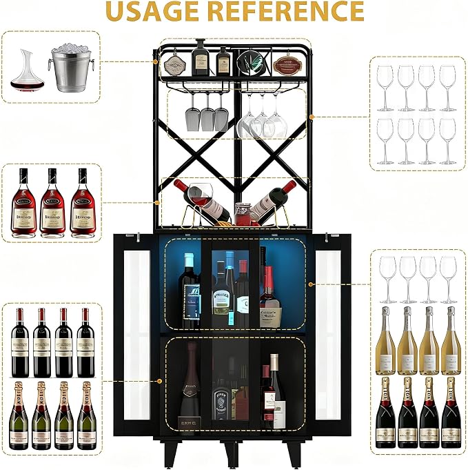 COCO DESIGN Corner Wine Cabinet - Image 4