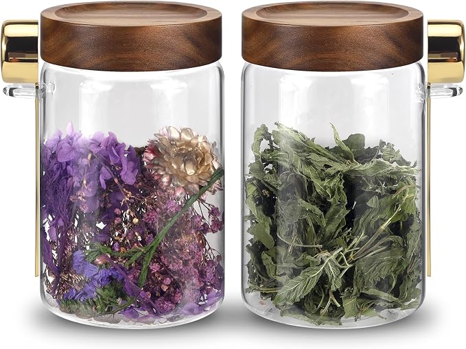 Glass Coffee Jars with Scoop Glass Jar Airtight Lid Seasoning Containers Glass - Image 5