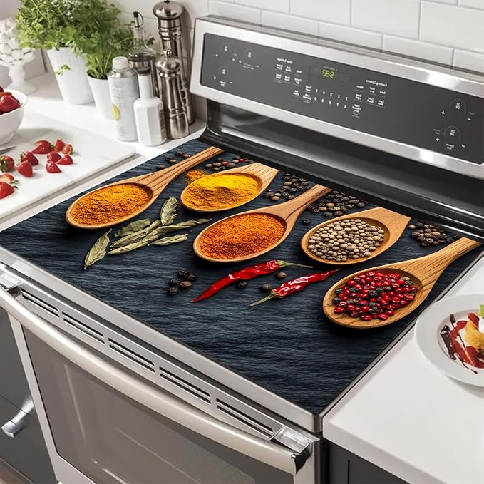 HOMETITUTE Stove Top Covers for Electric Cooktop Glass Top Protector 28x20 by HOMETITUTE