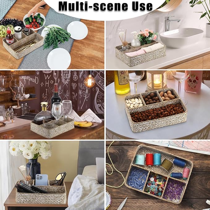 ELLDOO Tea Bag Organizer Tray, Sugar Packet Holder Coffee Pod Storage Condiment - Image 6