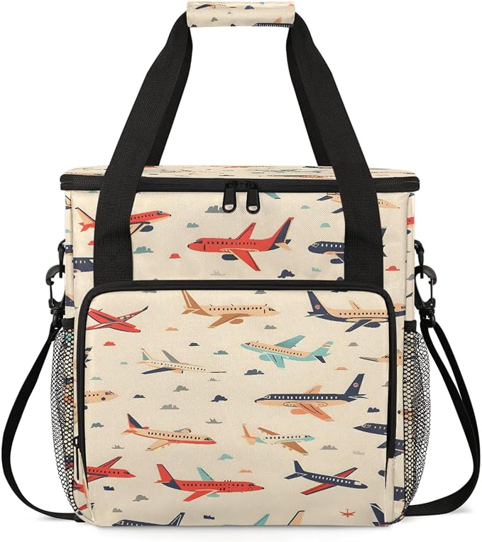 Cute Airplane Aircraft Coffee Maker Carring Bag, Large Insulated Storage by Home