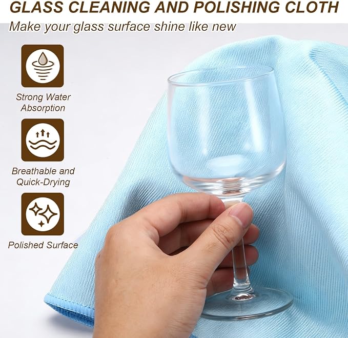 uxcell 4Pcs Glass Polishing Cloth, 23.6x15.7 Microfiber Cleaning Cloths Lint & - Image 5