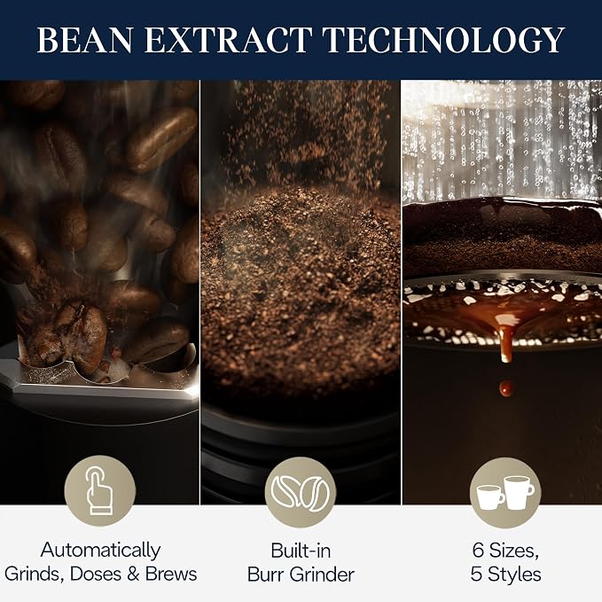 De'Longhi True Brew Drip Coffee Maker, Built in Grinder, Single Serve, 8 oz to - Image 3