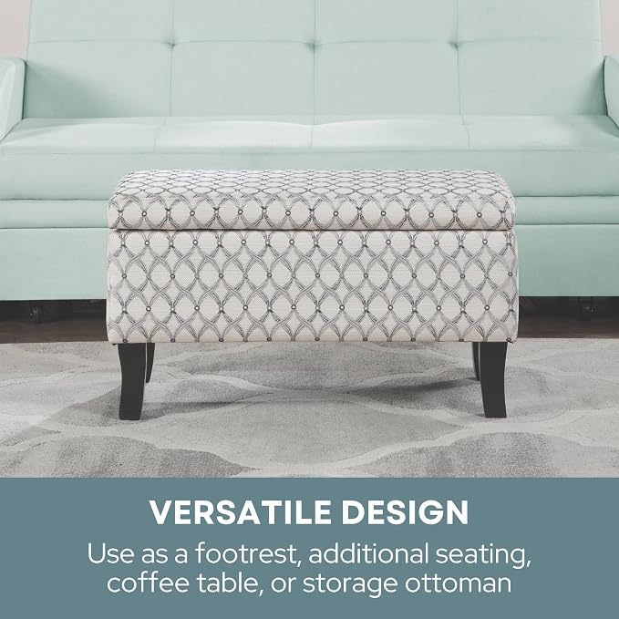 Convenience Concepts Designs4Comfort Winslow Storage Ottoman Bench 32" - Image 7