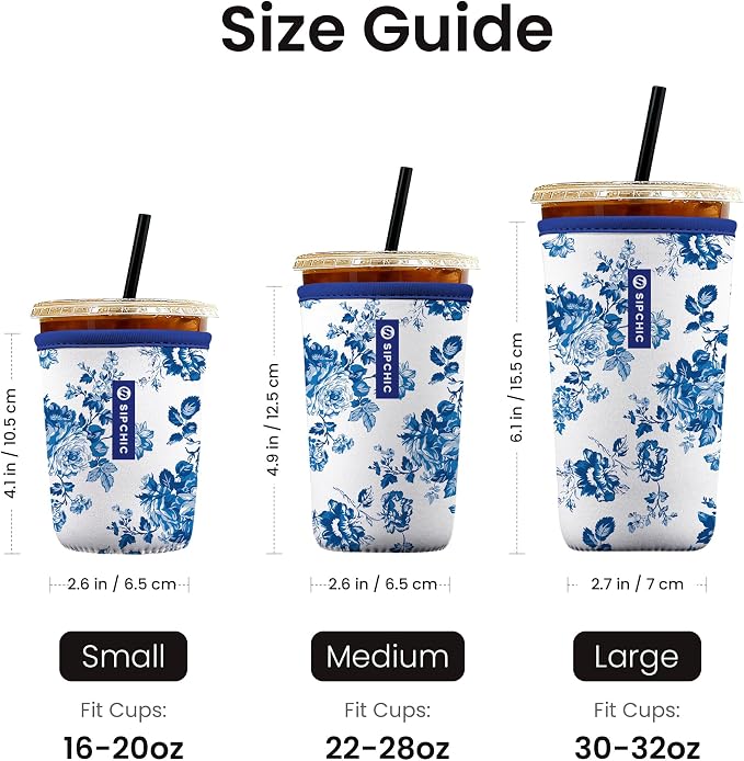Iced Coffee Sleeve – Neoprene Reusable Cup Sleeves - Image 4