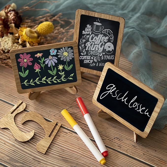 Temlum 15 Pcs Mini Chalkboard Sign - Image 7