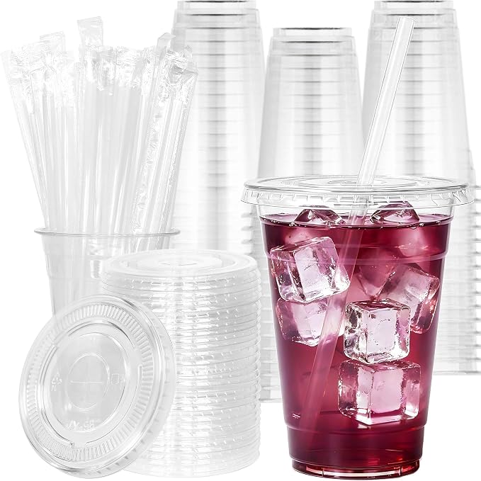Disposable Clear Plastic Cups by DrinkGreenLiveClean