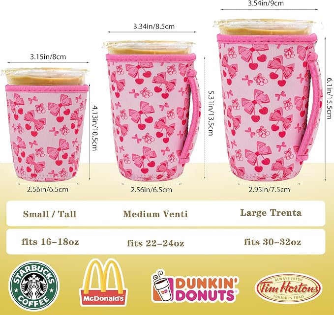 3 Pack Iced Coffee Sleeve Insulator Sleeves - Image 2