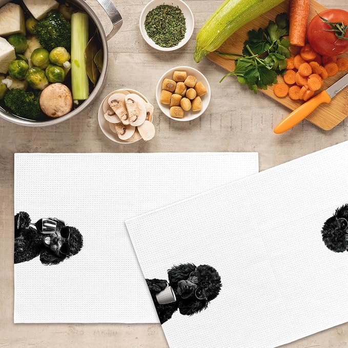 Funny Labradoodle Kitchen Towels Set of 2, Funny Dog Kitchen Accessories - Image 5