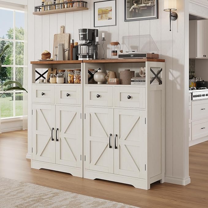 Befrases Set of 2 Farmhouse Storage Cabinet - Image 4