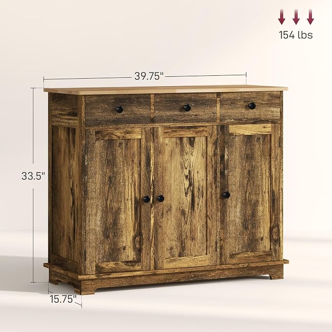 HOMCOM Sideboard Buffet Cabinet - Image 3