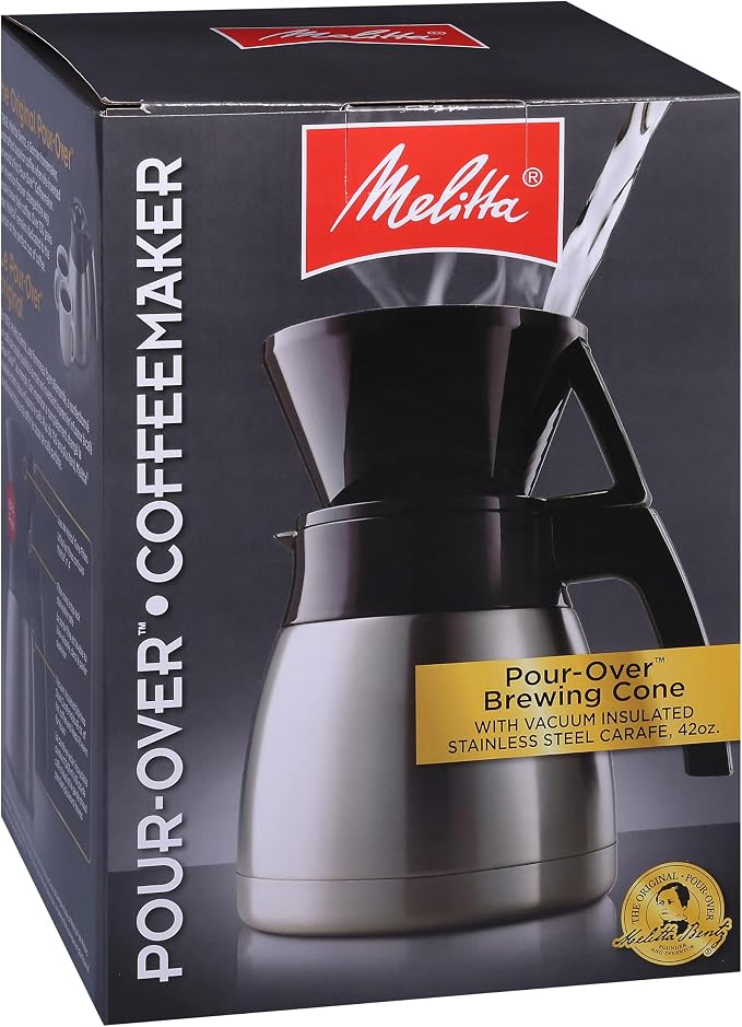 Melitta Pour-Over Coffee Brewer & Stainless Steel Carafe Set - Image 6