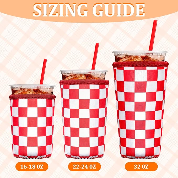 3 Pack Reusable Insulated Neoprene Iced Coffee Cup Sleeve Beverage Holder - Image 2