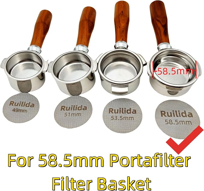 Espresso Puck Screen 58.5mm, Reusable 1.7mm Thickness 150μm 316 Stainless Steel - Image 2