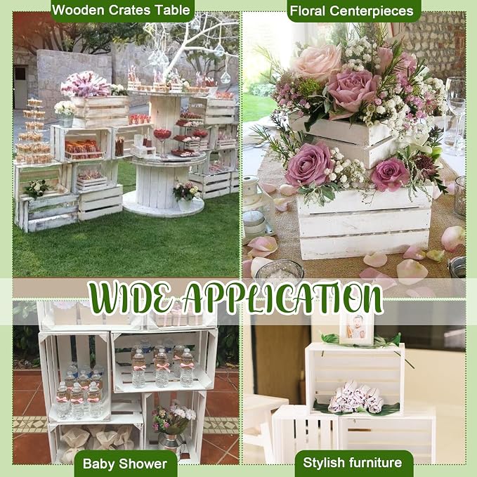 Soaoo 3 Pcs Decorative Nesting Wooden Crates - Image 4