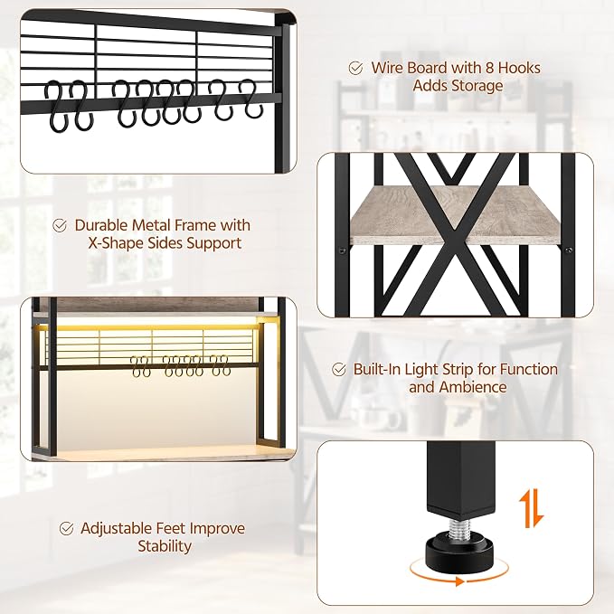 Yaheetech Kitchen Bakers Rack - Image 6
