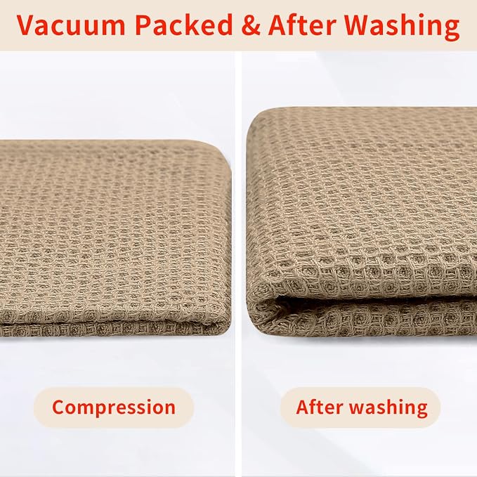 Homaxy 100% Cotton Oversized Waffle Weave Kitchen Dish Towels, Ultra Soft - Image 8