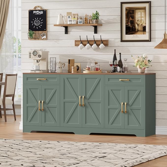 BOTLOG 71” Large Sideboard Buffet Cabinet - Image 7