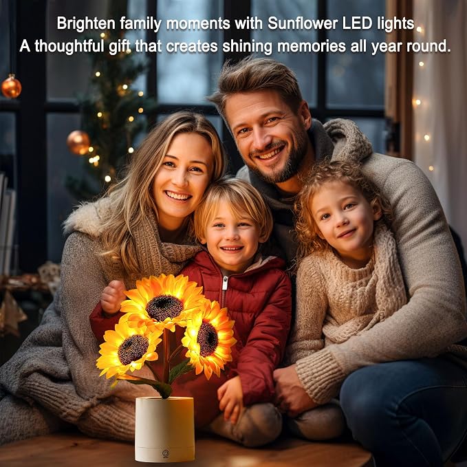 Rechargeable Sunflower Flower Lamp Decor - Image 8