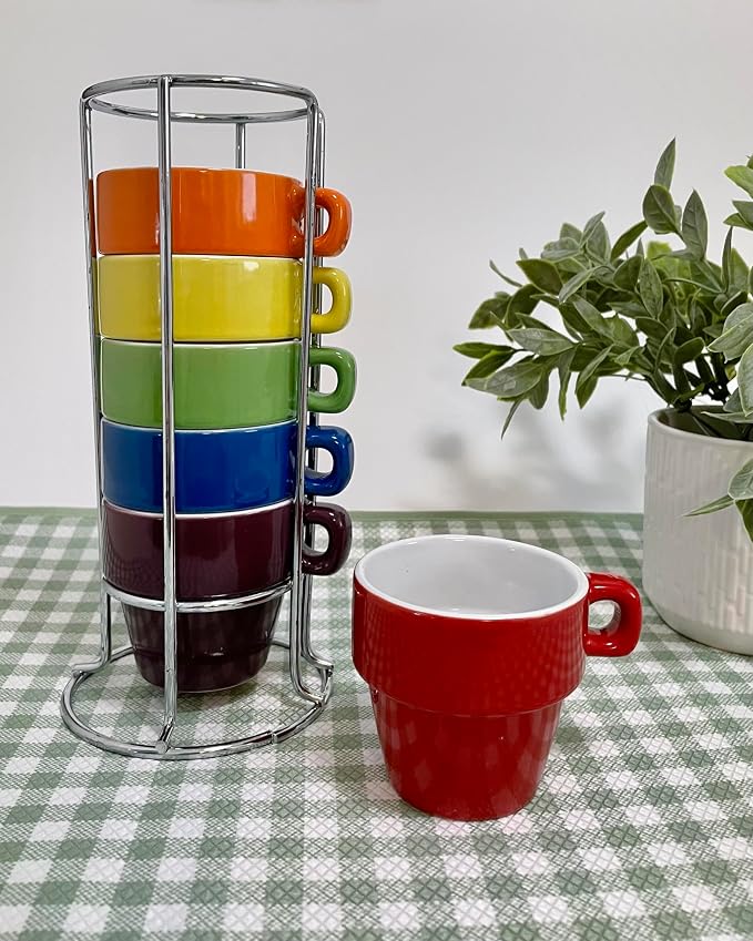 gypsy color 3 oz Espresso Stacking Mug Set - Image 6