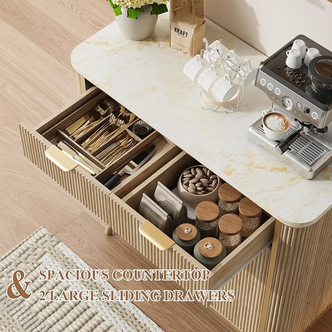 35" Modern Sideboard Buffet - Image 6