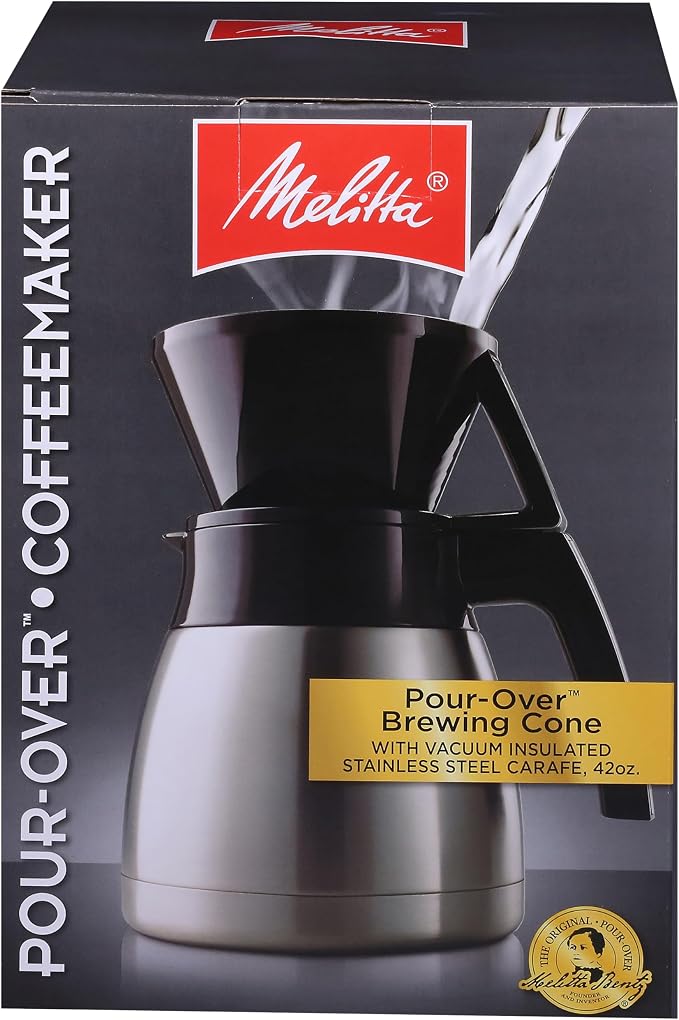 Melitta Pour-Over Coffee Brewer & Stainless Steel Carafe Set - Image 2