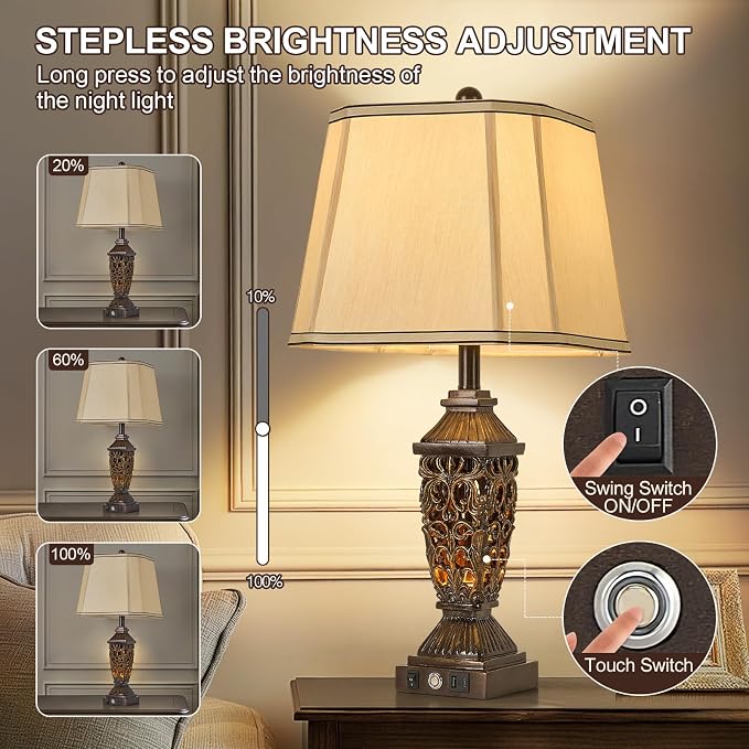 AIDENOEY 27.5“ Farmhouses Table Lamp - Image 4