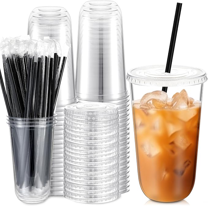 Ziliny 50 Set Clear Plastic Cups by Ziliny