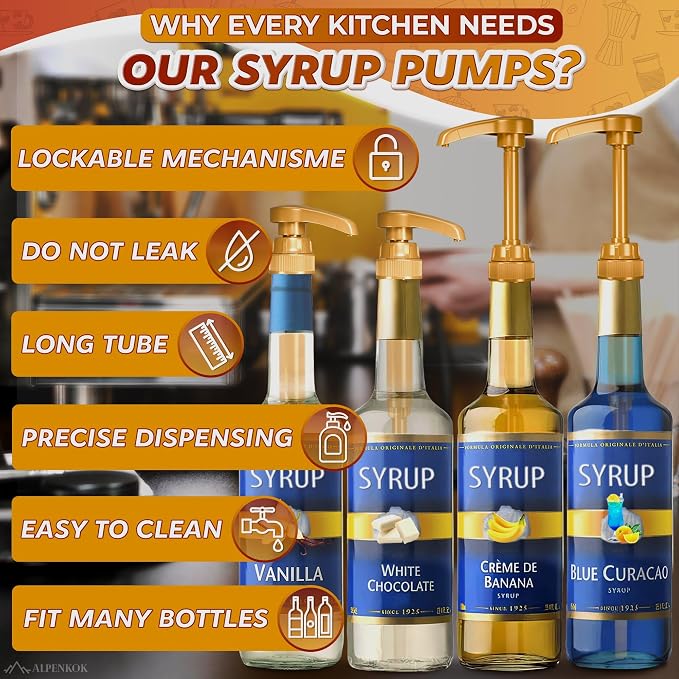 6 Pcs Coffee Syrup Pump Dispenser - Image 6