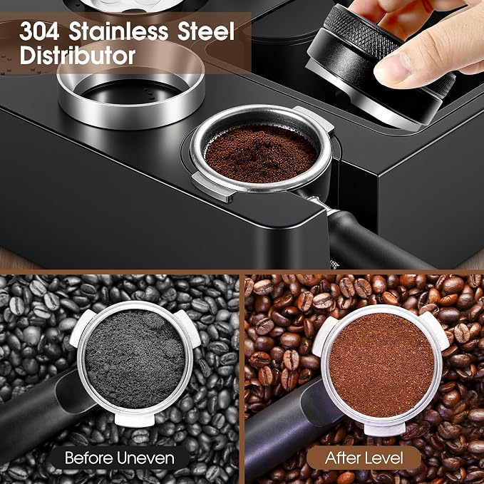 Reoszeank 54mm Espresso Accessories Kit, Espresso Knock Box and Tamping Station - Image 4