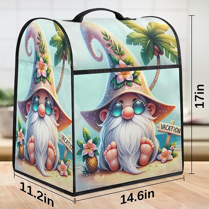 Gnome Kitchen Aid Mixer Cover Compatible Stand Mixer Dust Cover | Beach Summer - Image 3
