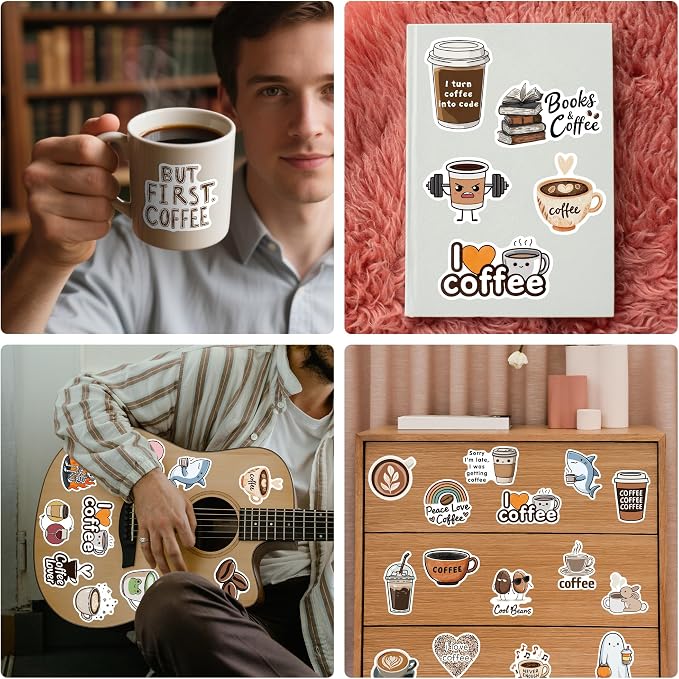 102pcs Coffee Stickers, Cute Coffee Cup Stickers - Image 7