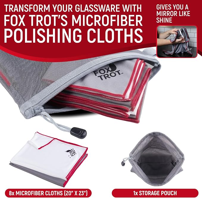 Fox Trot Wine Glass Polishing Cloths - Image 2
