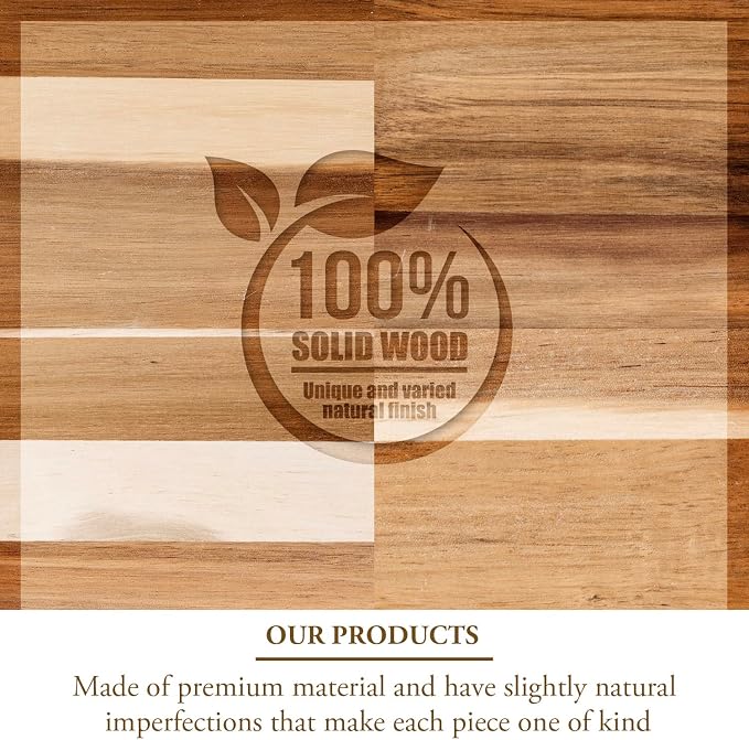 MyGift 10 Inch Artificial Green Grass Plants in Deluxe Acacia Solid Wood - Image 4