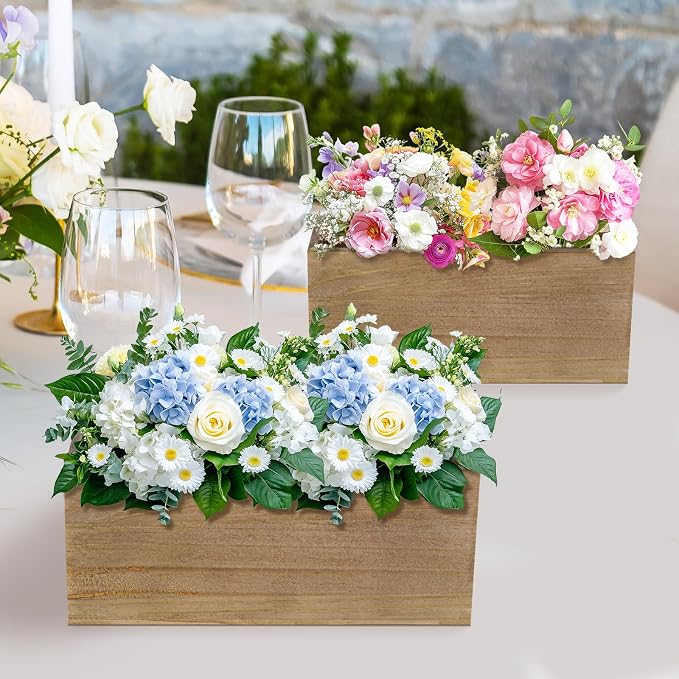 6 Pcs Rustic Wooden Boxes for Storage, Decorative, Arts & Crafts, Rectangle - Image 8