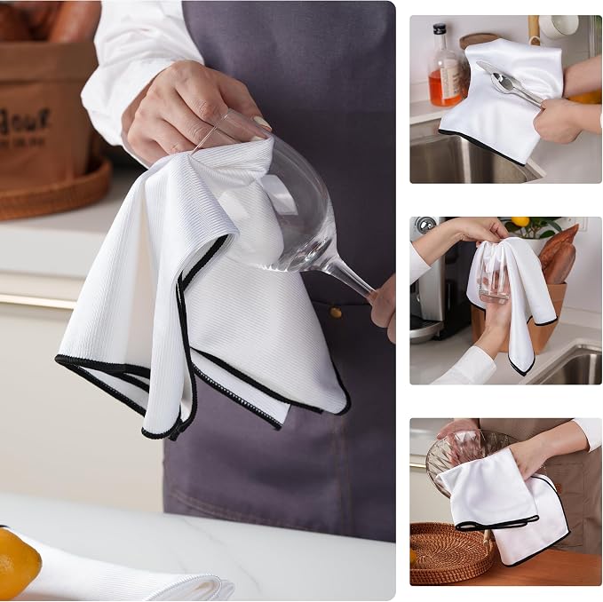 POLYTE Professional Microfiber Wine Glass Fine Polishing Cloth - Image 2