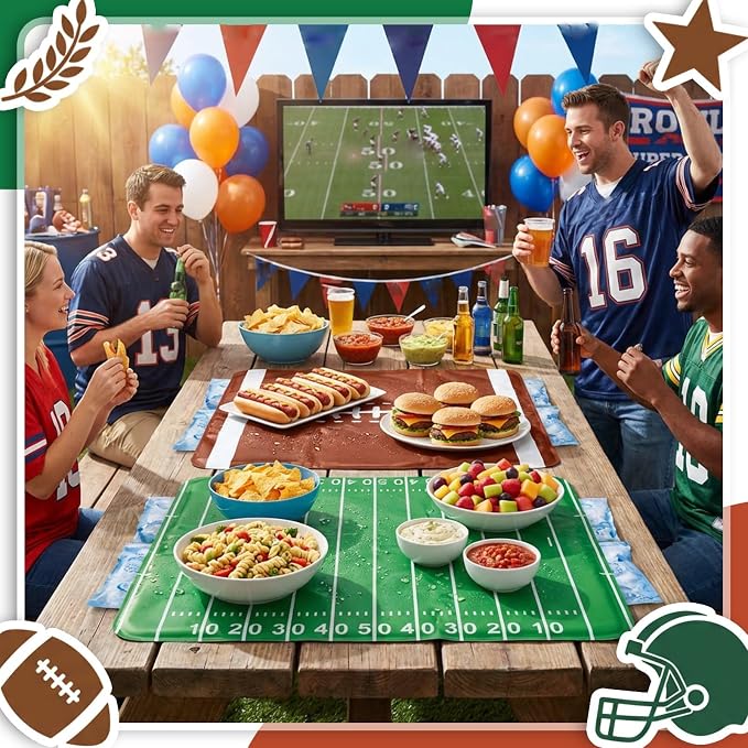 Reallnaive 2 Pcs Football Charcuterie Ice Mat Reusable Freezable Food Cooling - Image 5