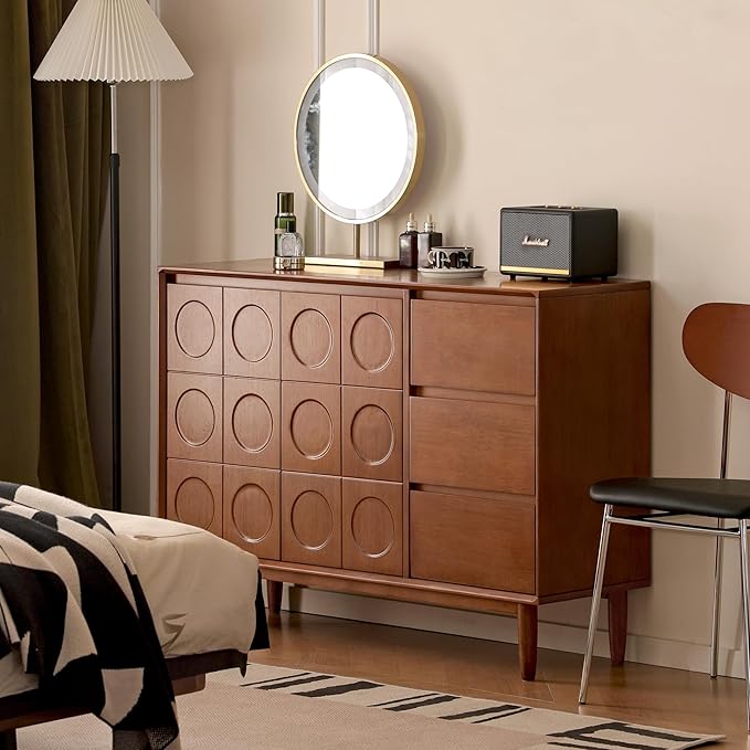 YESWOOD 100% Solid Rubberwood Sideboard Buffet Cabinet, Living Room by YESWOOD