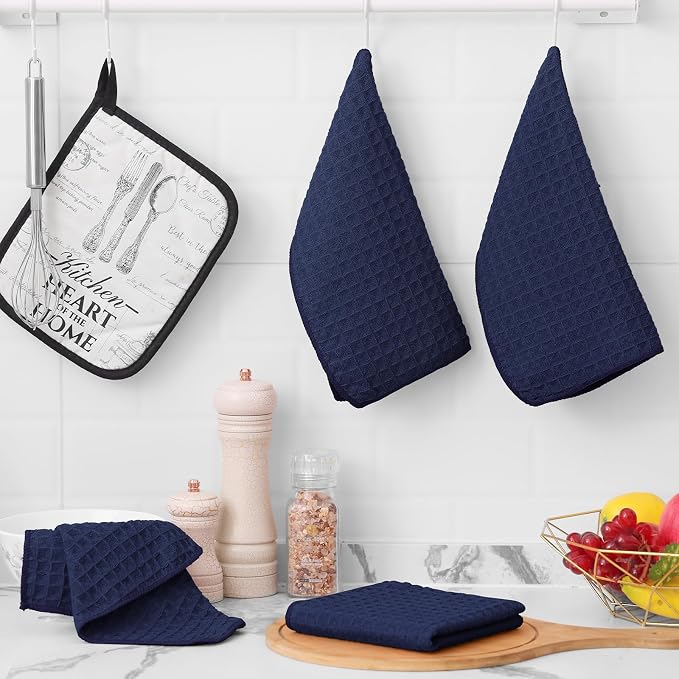 Homaxy Microfiber Waffle Weave Kitchen Dish Cloths, 12 x 12 Inch Ultra - Image 5