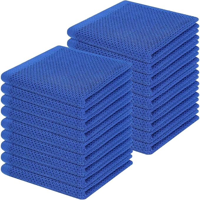 Homaxy 100% Cotton Waffle Weave Kitchen Dish Cloths, Ultra Soft Absorbent Quick by Homaxy