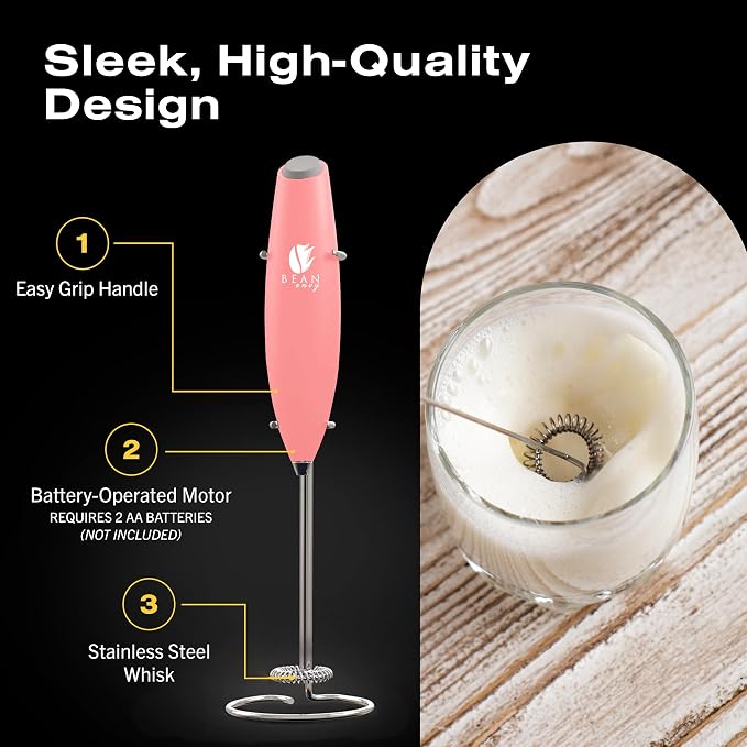 Bean Envy Milk Frother, Coffee Stirrers, Frother Wand, Milk Frother Handheld - Image 6