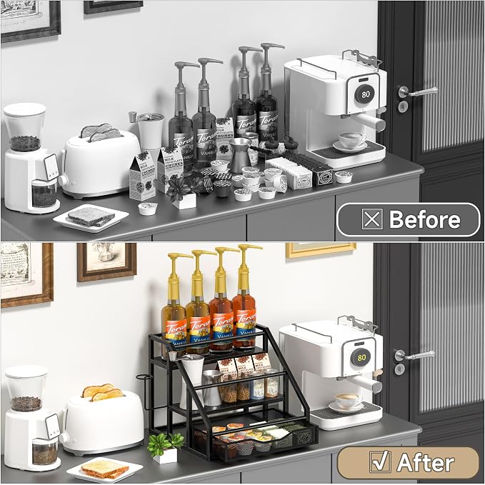 Coffee Syrup Rack Organizer, Spice Racks, Syrup Bottle Holder Stand - Image 6