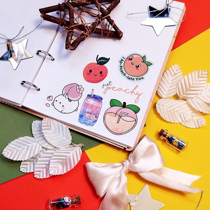 100Pcs Peach Stickers for Water Bottle and Laptop - Image 8