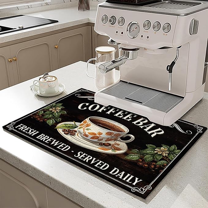 THUYPT Personalized Coffee Mat, Coffee Station Mat Quick Dry, Coffee Spill Mat - Image 7