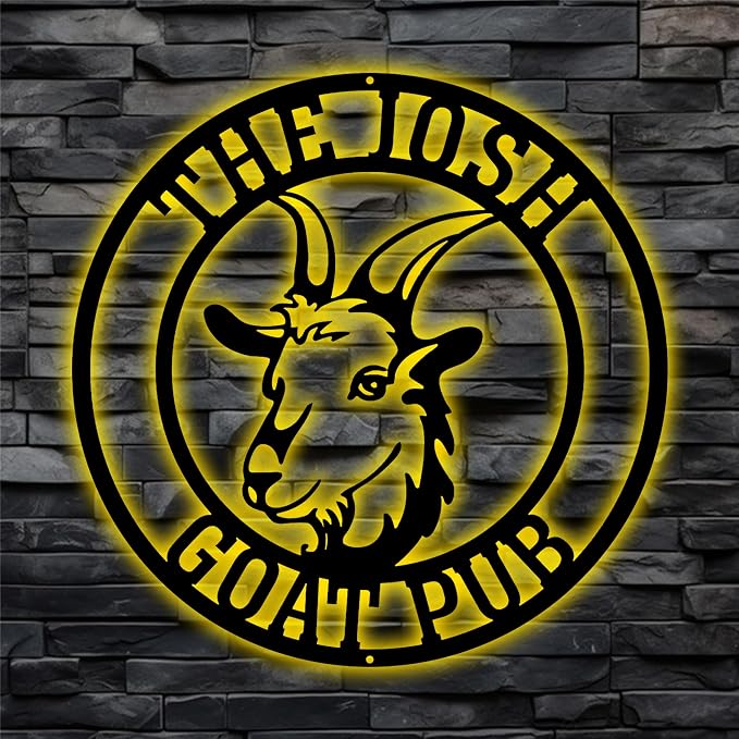 Personalized Goat Metal Wall Art by HAQCO-Ourproductsaredesignedtogobeyondordinarydecorativeitemsprovidingacaptivatingvisualexperienceandelevatingtheoverallbeautyofyourroom
