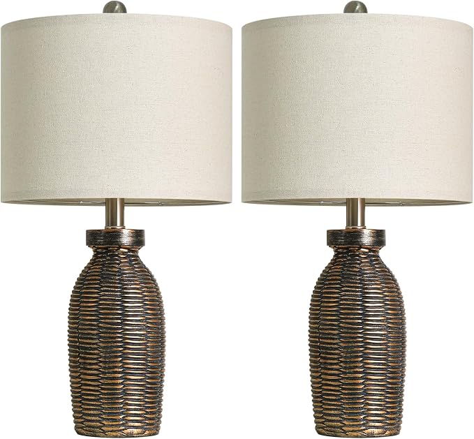 22.75" Table Lamps for Living Room Small Lamps for Bedroom Bedside Lamps Set of - Image 7